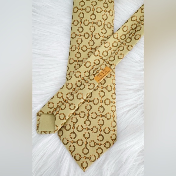 Authentic Hermes Necktie Patterned and made in France - Picture 2 of 10